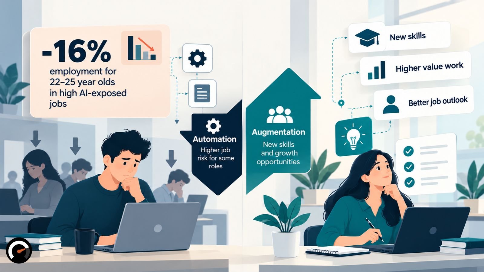 Does AI automation affect jobs differently than augmentation