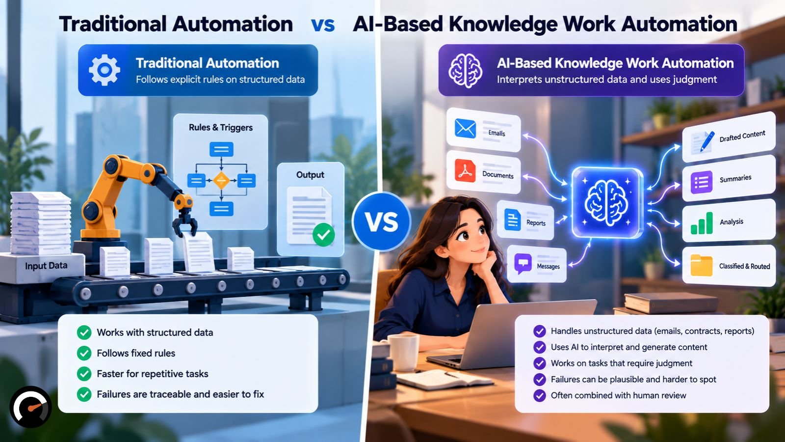 How Is Knowledge Work Automation Different From Traditional Automation