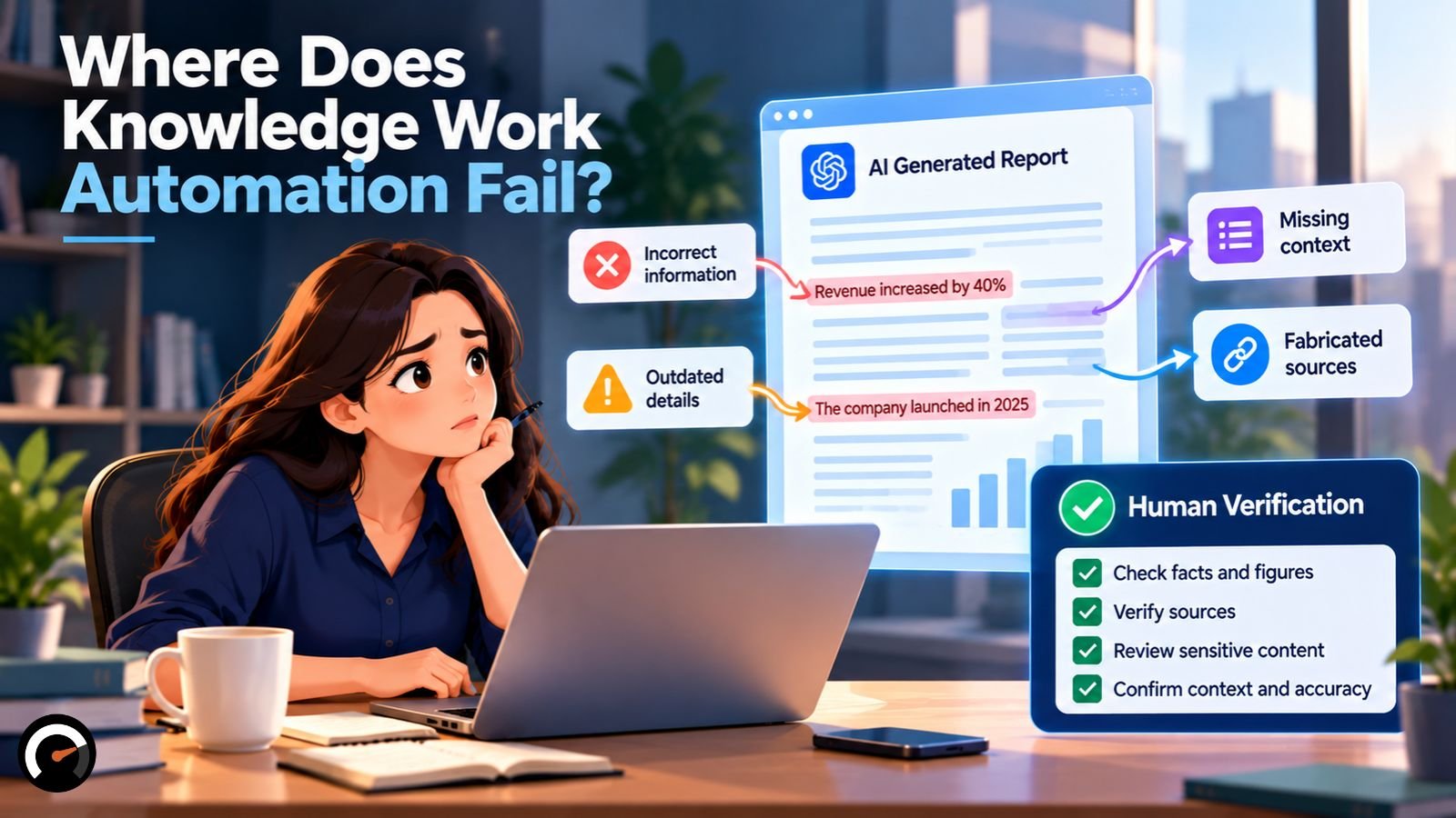 Where Does Knowledge Work Automation Fail